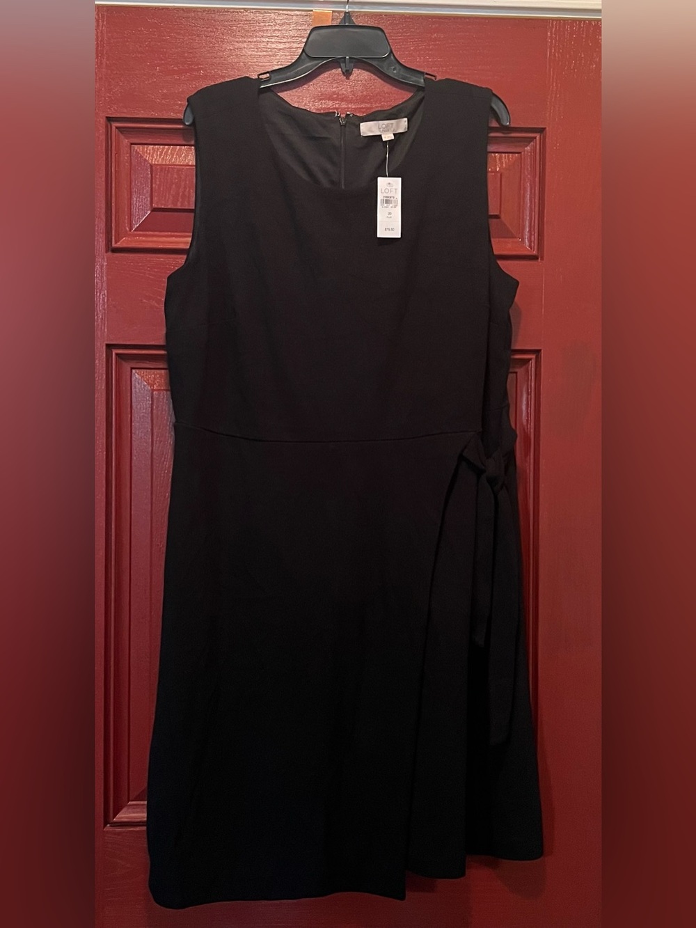 LOFT Black Sleeveless Fit-and-Flare Dress